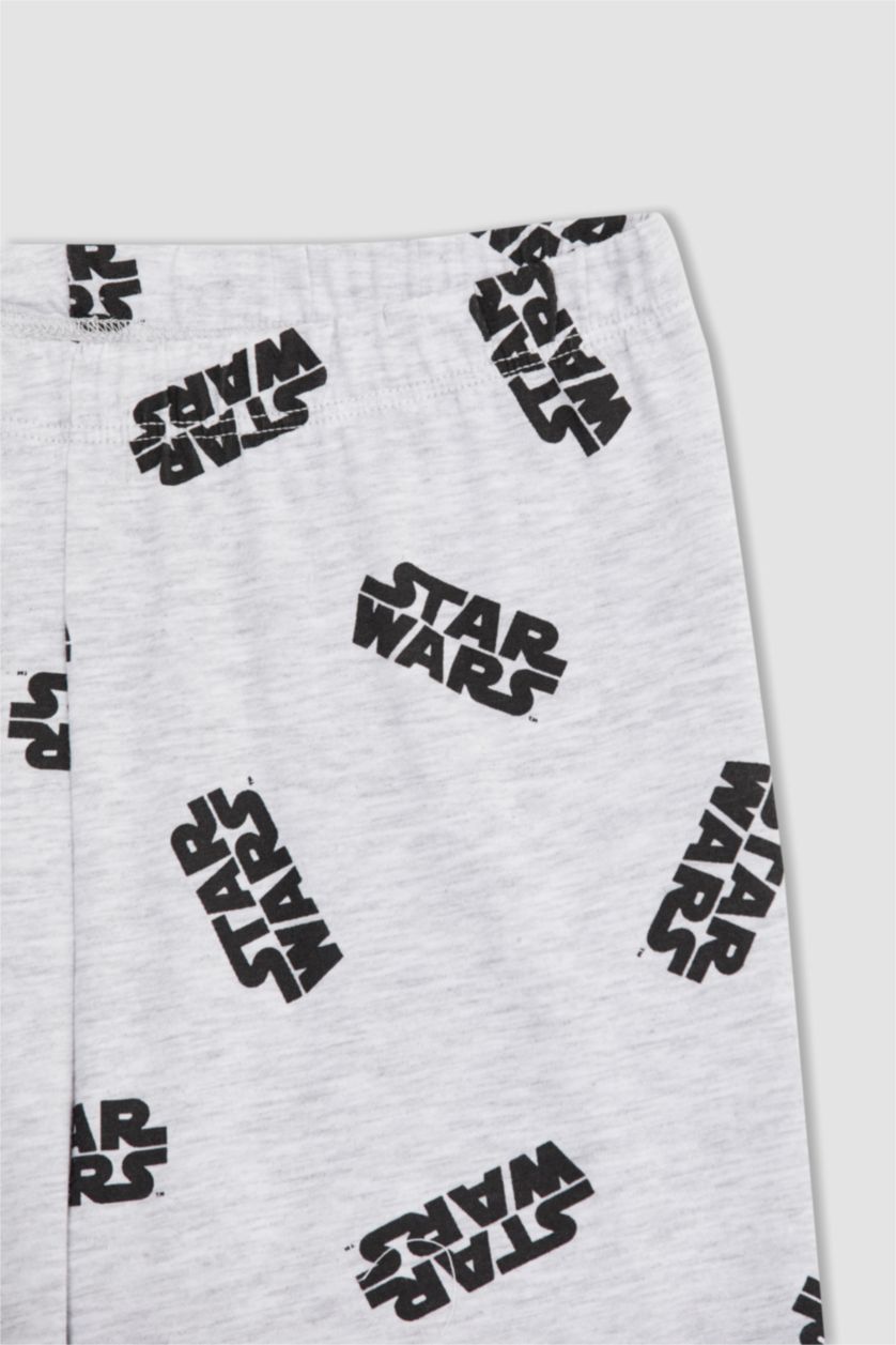 GARÇONS Gris Clair Ensemble de pyjama short à manches courtes en coton sous licence Star Wars pour garçons