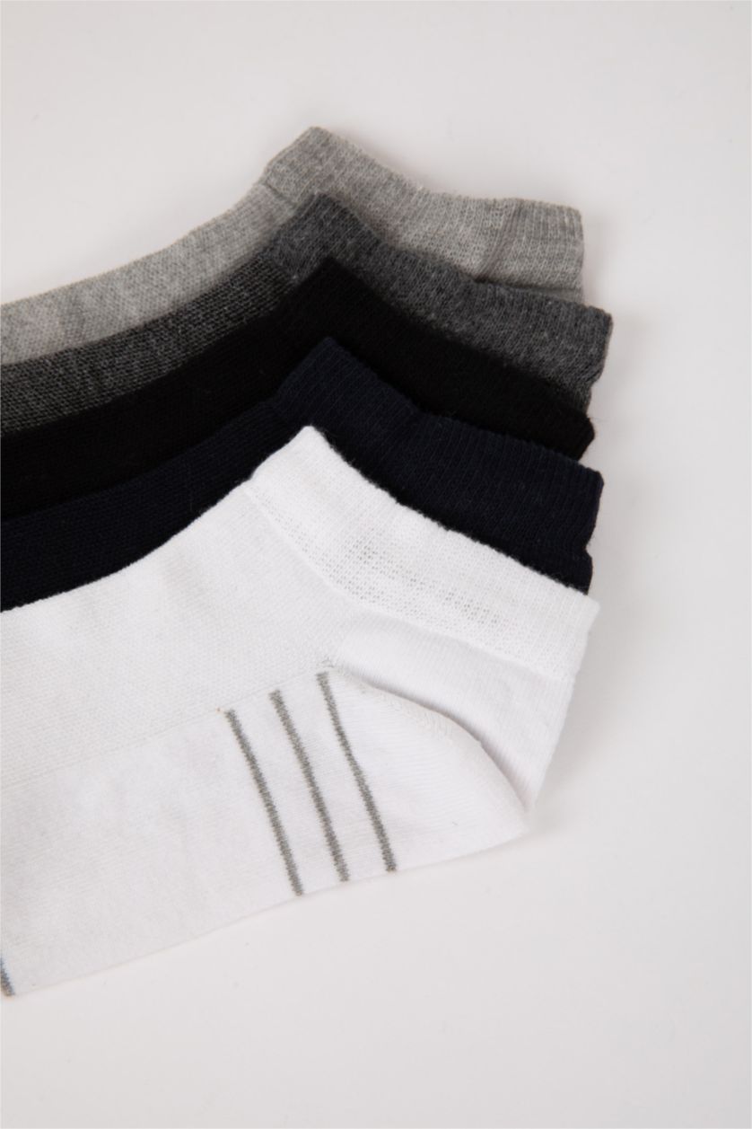 Erkek Karma Erkek Baskılı 5'li Pamuklu Patik Çorap