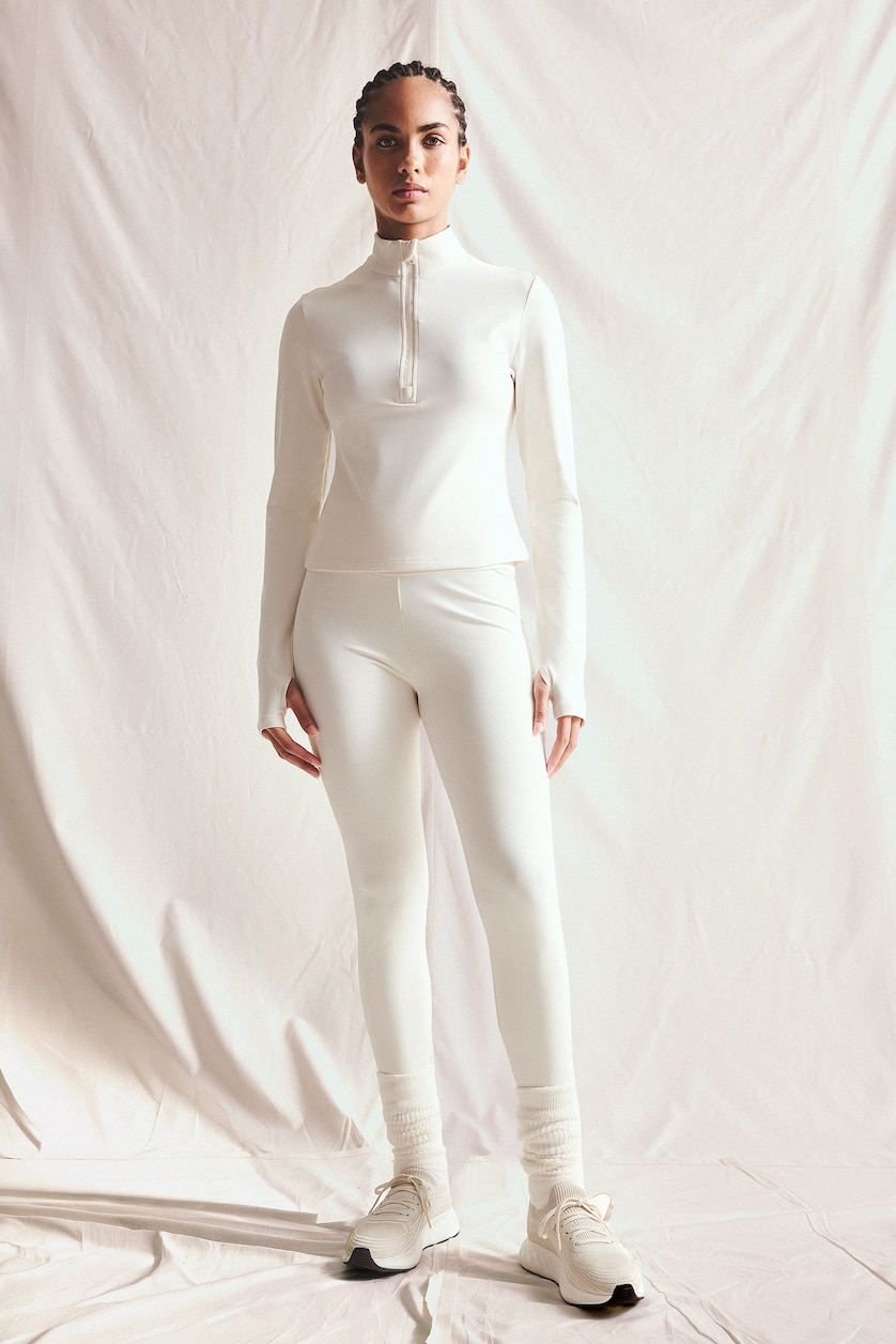 WOMAN White Warmtech High Waist Sports Leggings