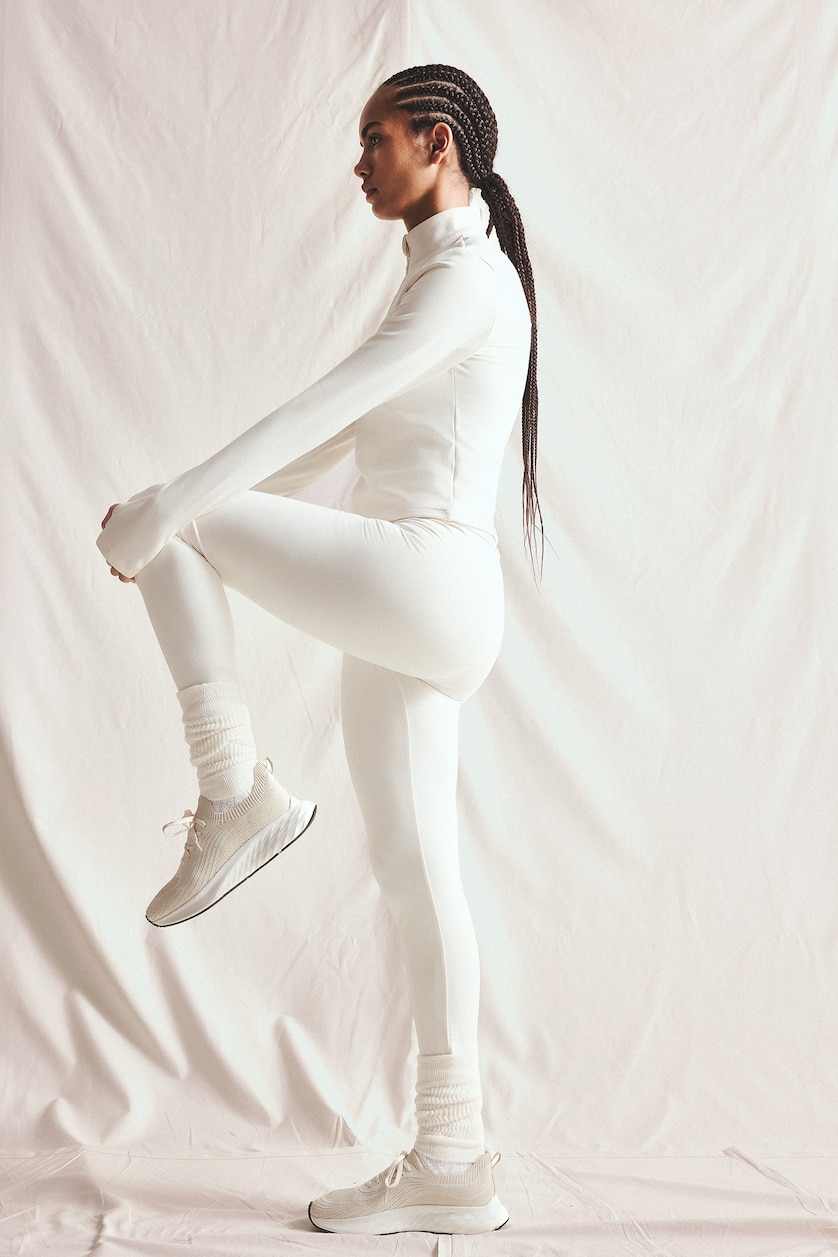 WOMAN White Warmtech High Waist Sports Leggings