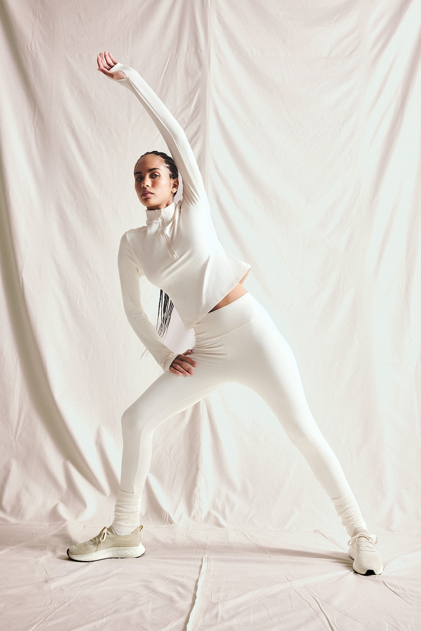 WOMAN White Warmtech High Waist Sports Leggings