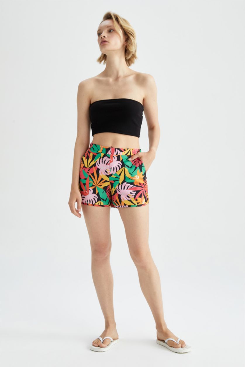 Kadın Siyah Deniz Şortu