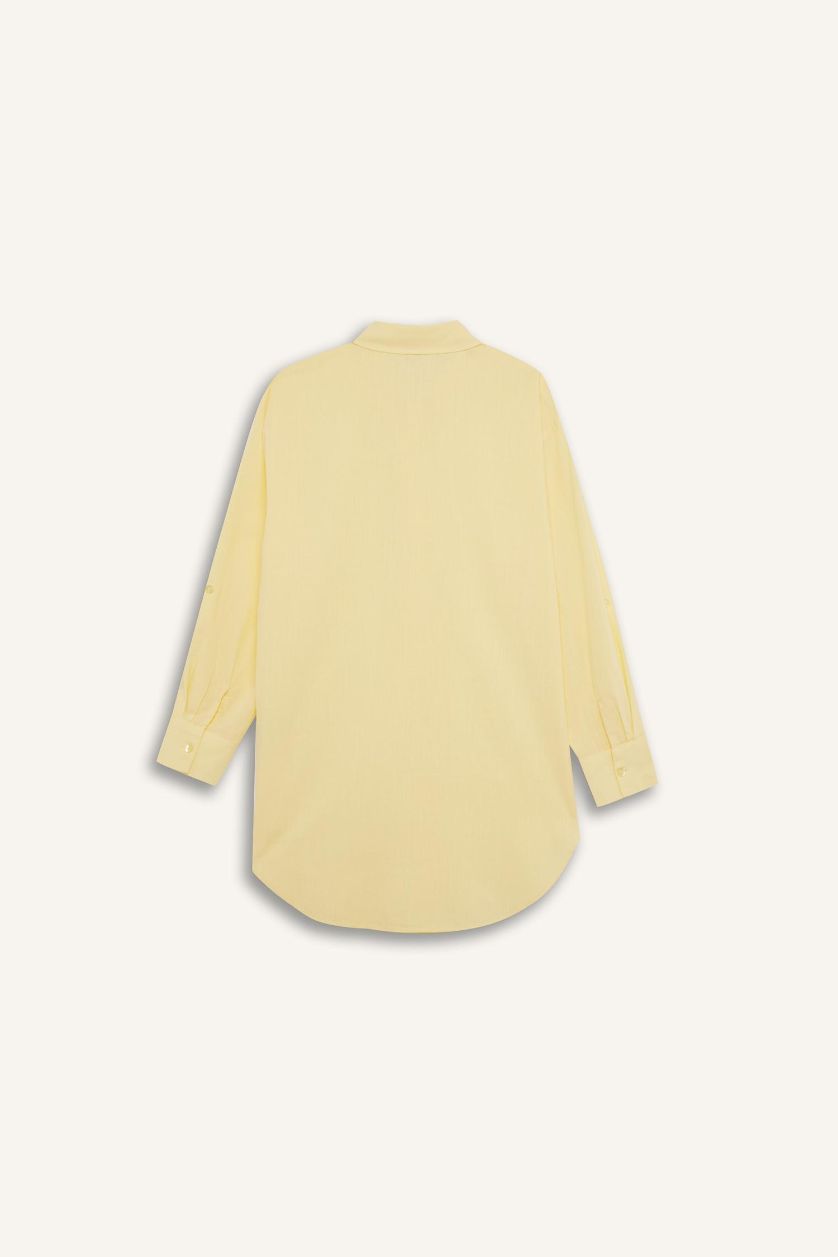 نساء أصفر لبس بحر قطن قصة عادية من Fall In Love