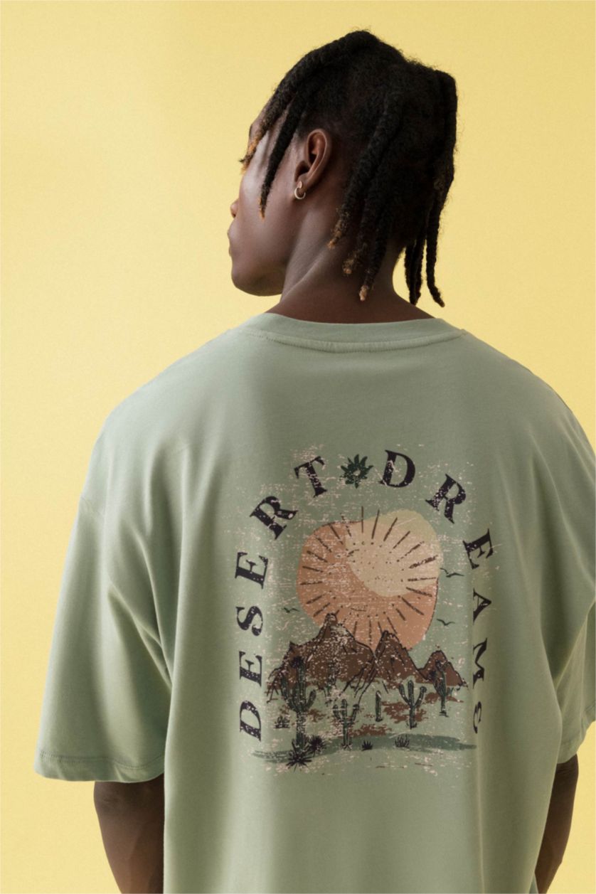 MAN Mint Oversized Short Sleeve Back Print T-Shirt