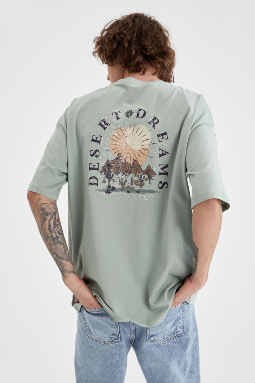 MAN Mint Oversized Short Sleeve Back Print T-Shirt