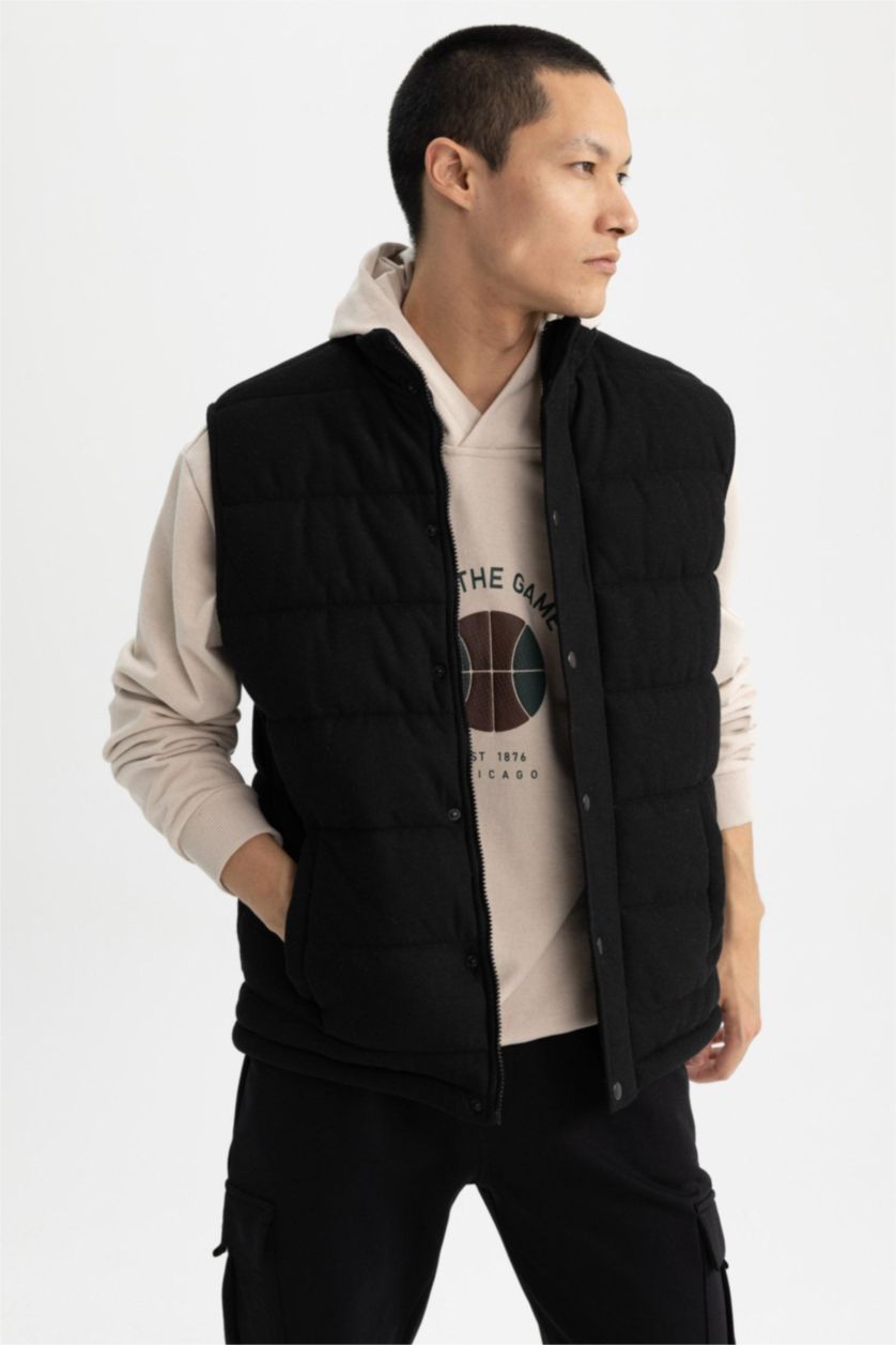 رجال أسود قمصلة يلك بجيب قصة عادية بياقة عالية