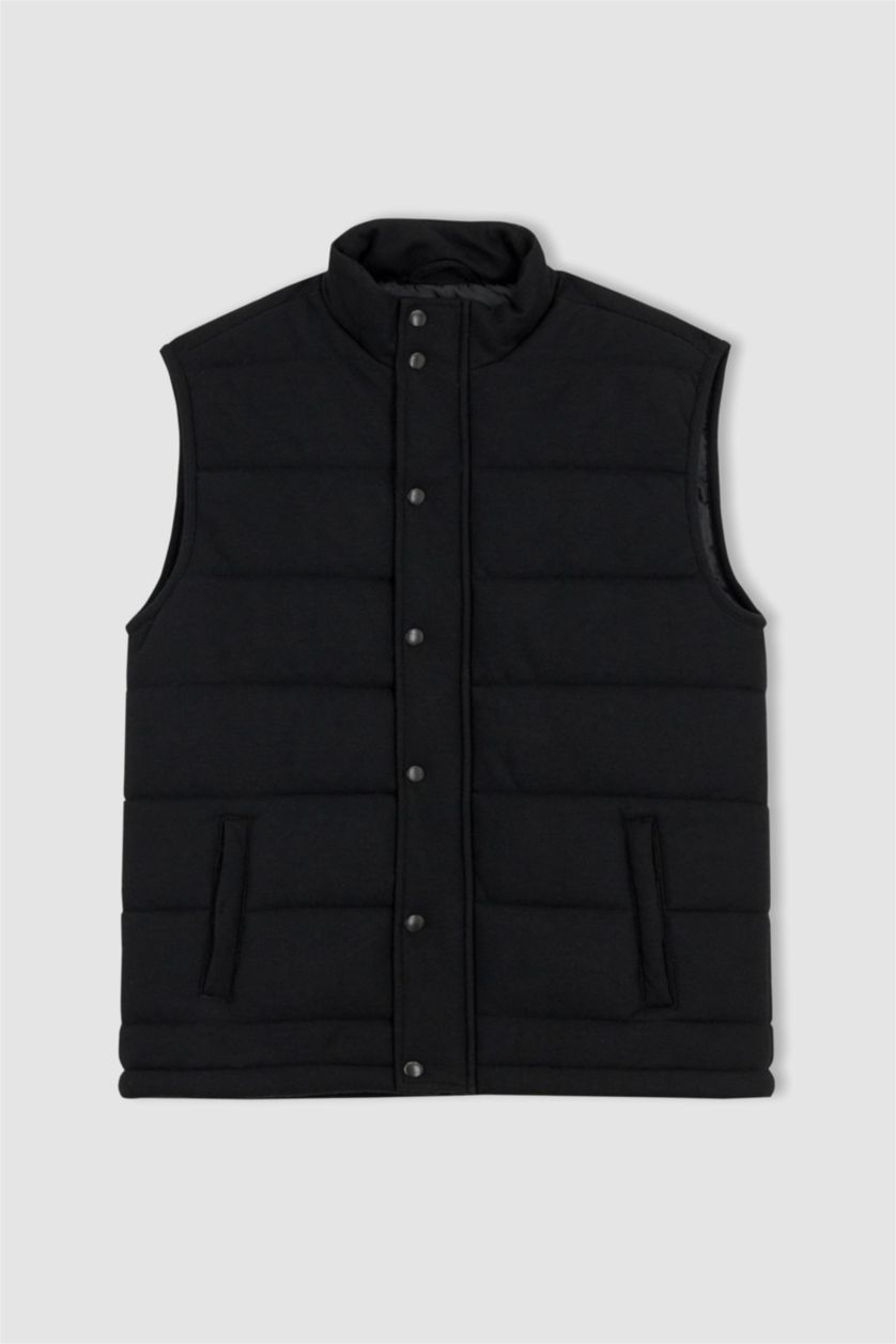 رجال أسود قمصلة يلك بجيب قصة عادية بياقة عالية