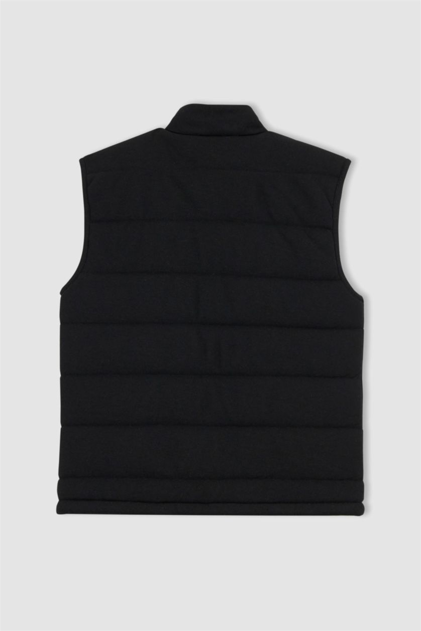 رجال أسود قمصلة يلك بجيب قصة عادية بياقة عالية