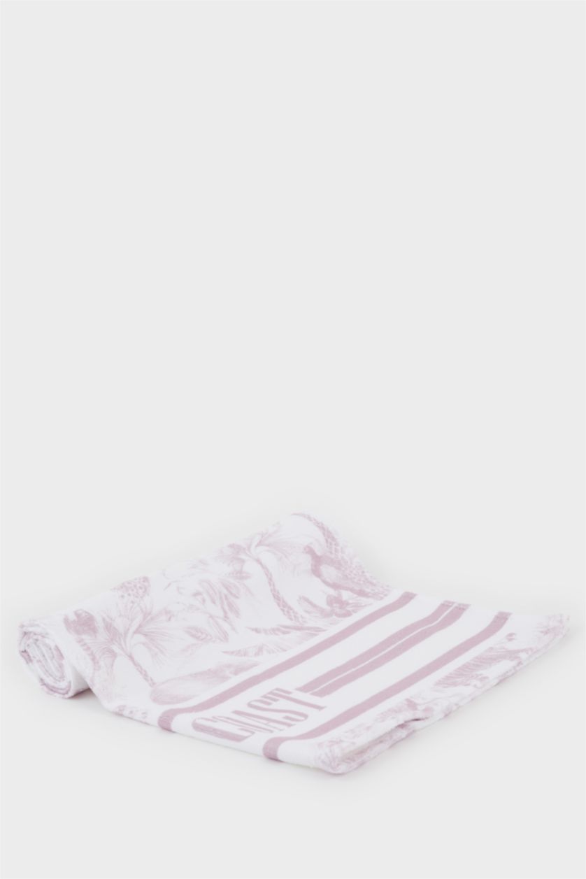 نساء زهري منشفة بحر نسائي قطن منقوش