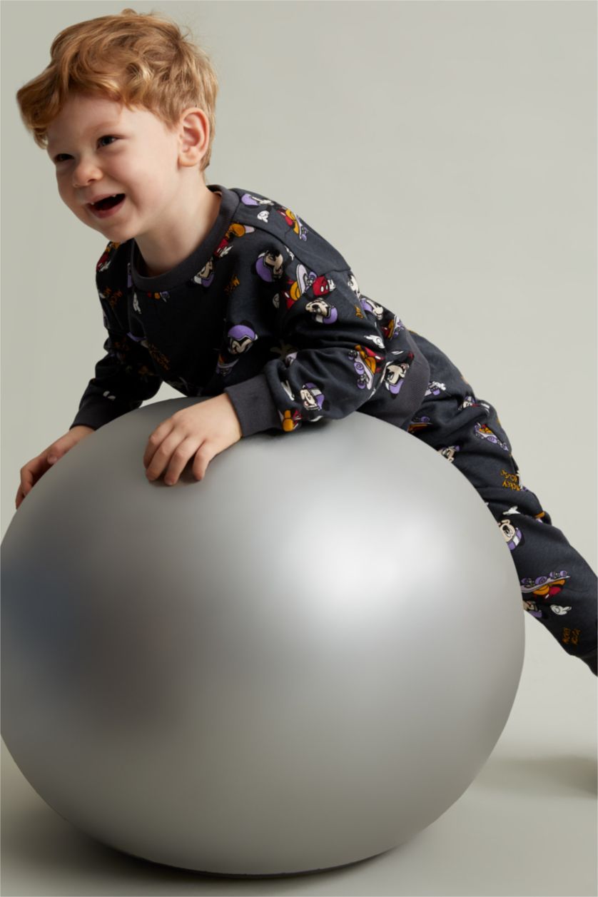 BÉBÉ GARÇON Anthracite Sweat-shirt à col ras du cou sous licence Mickey et Minnie pour bébé garçon