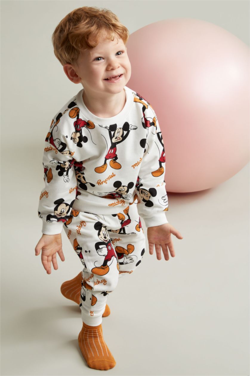 Erkek Bebek Ekru Erkek Bebek Disney Mickey & Minnie 2'li Takım