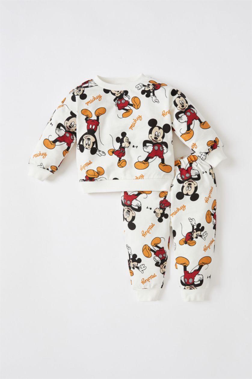 Erkek Bebek Ekru Erkek Bebek Disney Mickey & Minnie 2'li Takım
