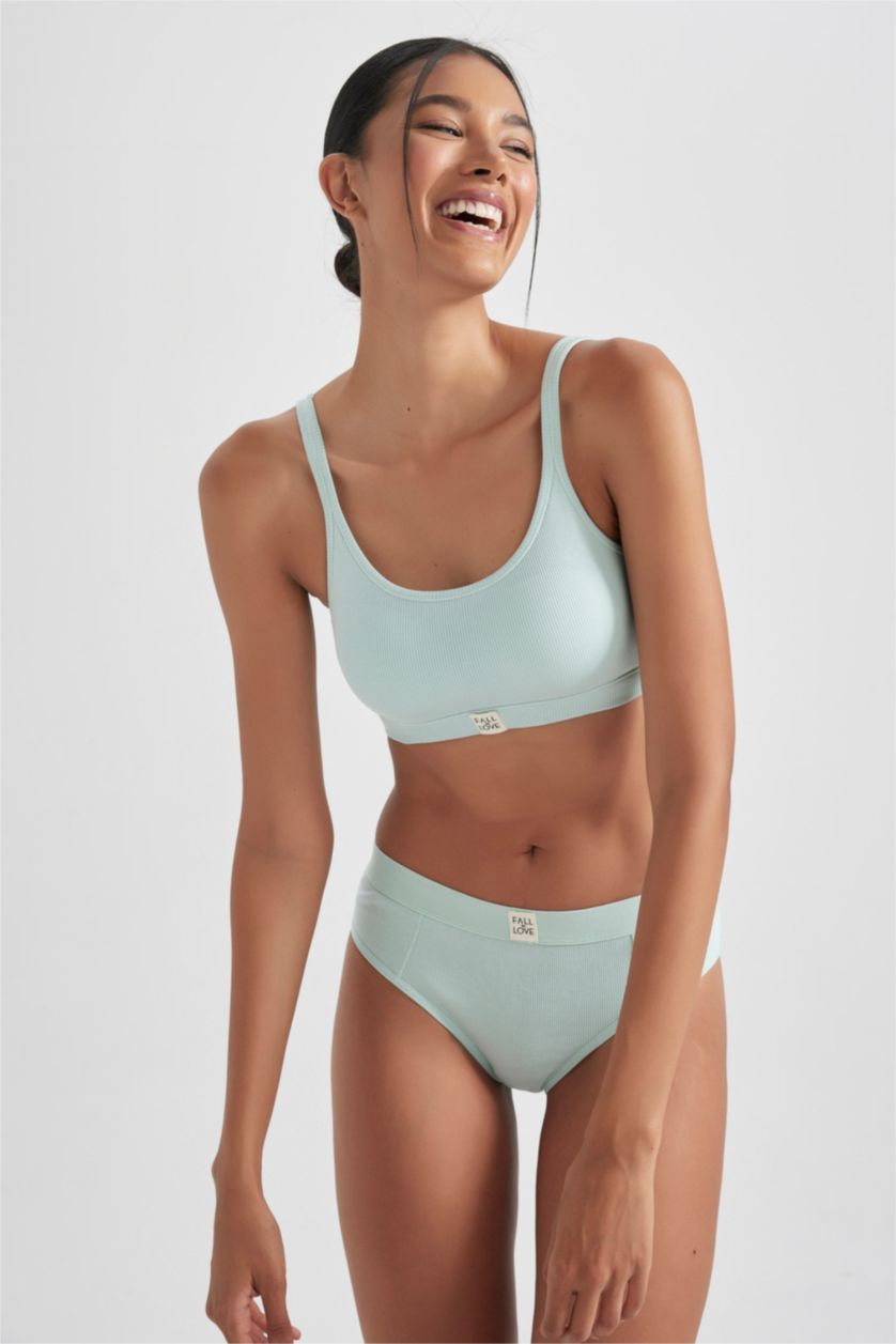 FEMME Bleu Soutien-Gorge Rembourré De Fall In Love