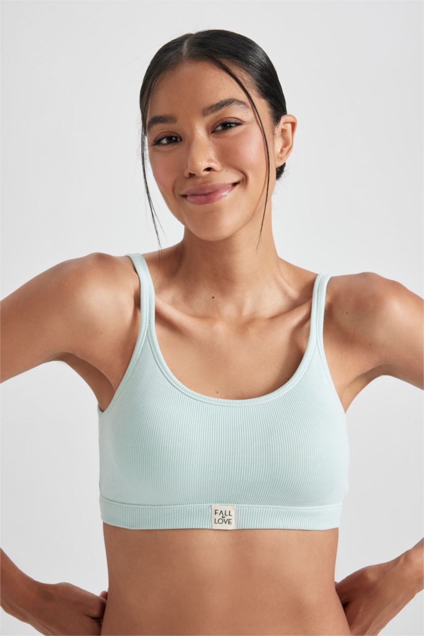 FEMME Bleu Soutien-Gorge Rembourré De Fall In Love