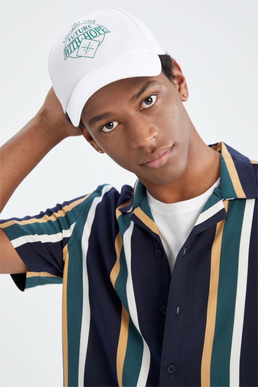 HOMME Blanc Casquette de baseball imprimée pour hommes