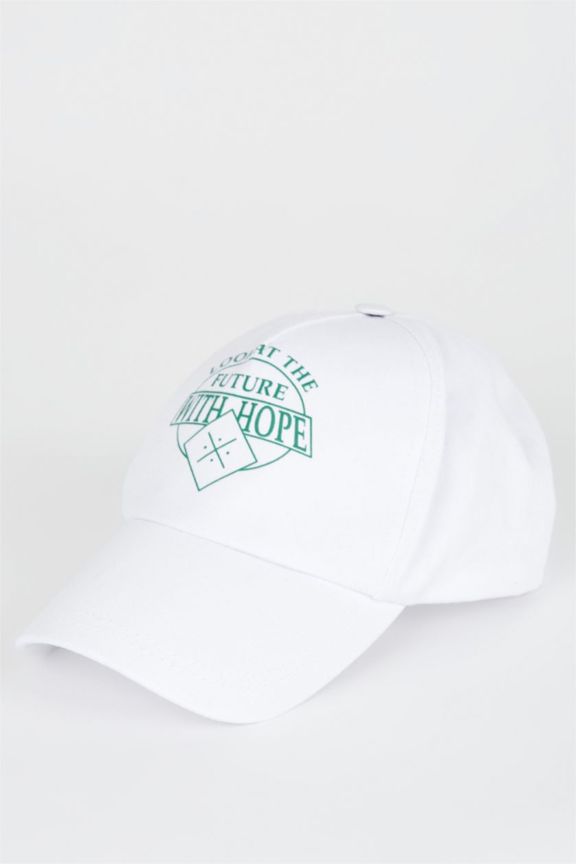 HOMME Blanc Casquette de baseball imprimée pour hommes