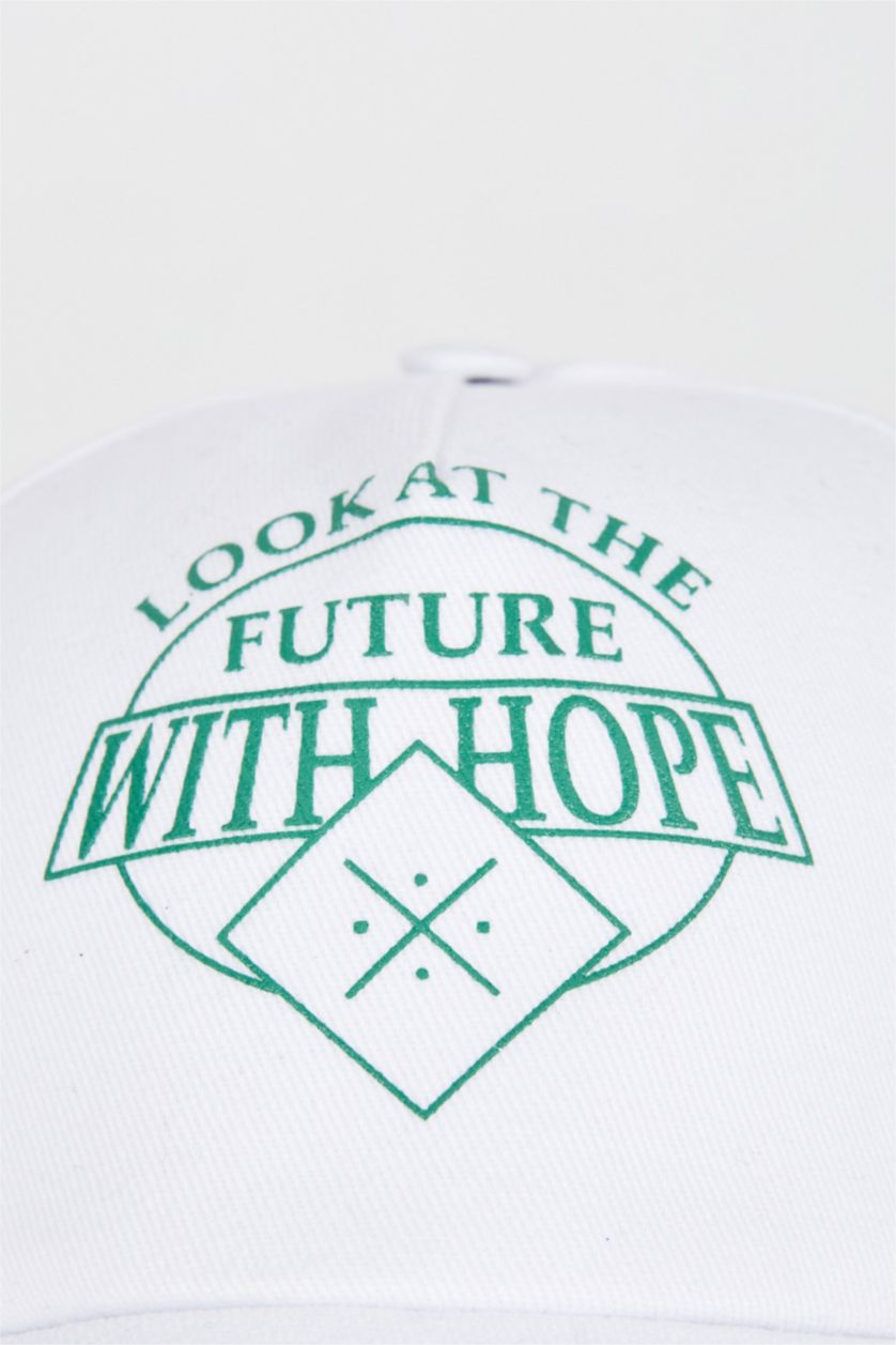 HOMME Blanc Casquette de baseball imprimée pour hommes