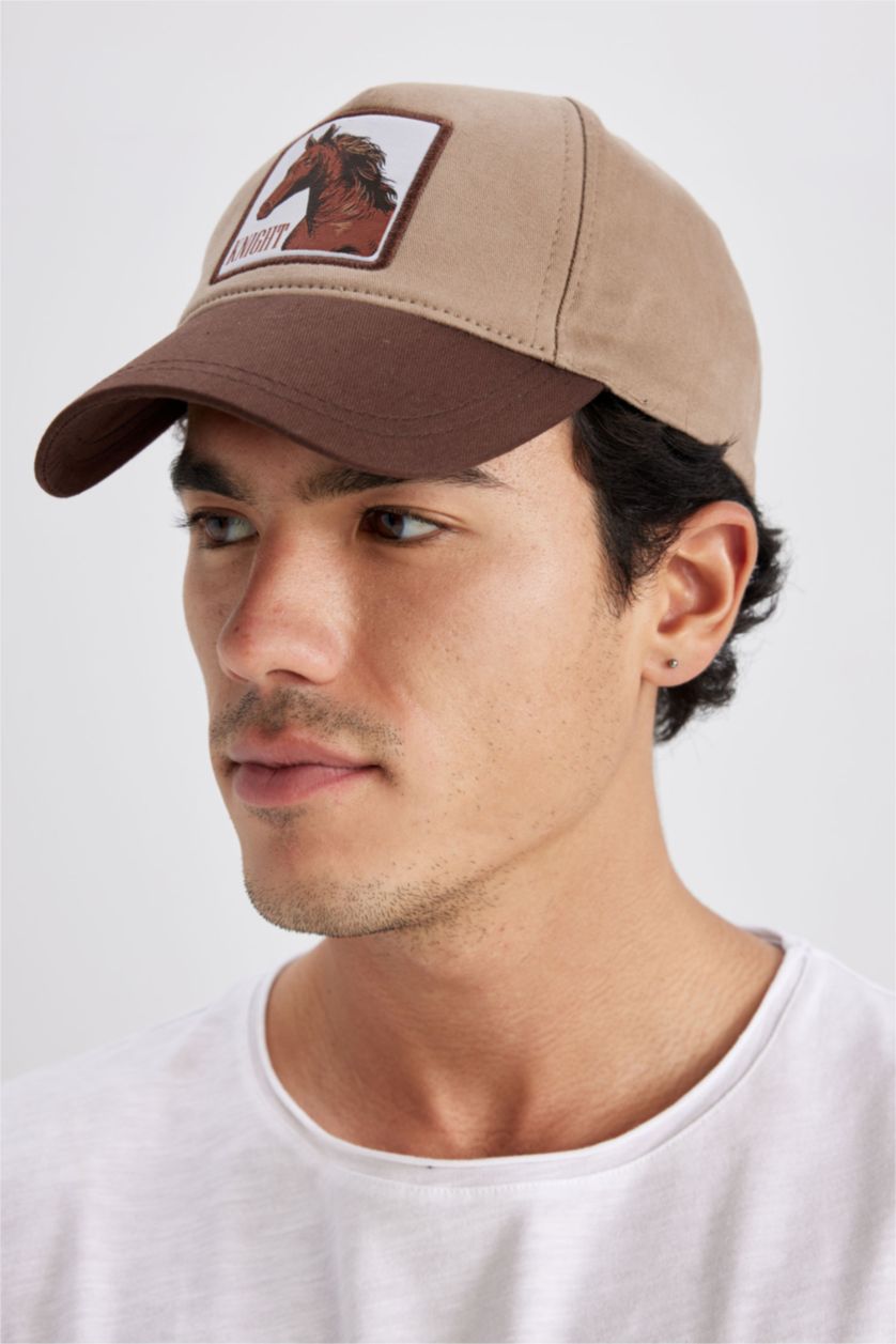 HOMME Beige Casquette Brodée Pour Homme