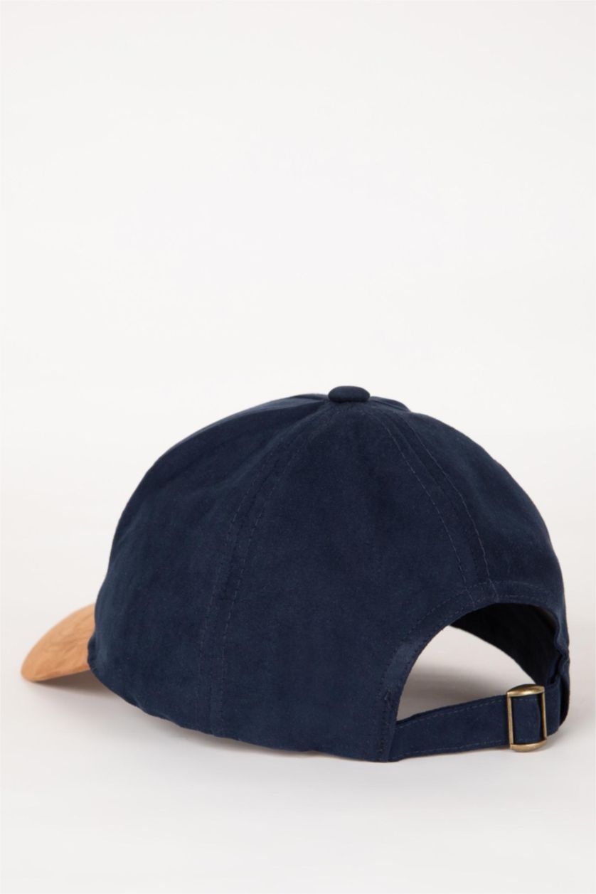 HOMME Marron Casquette en Daim à Couleurs Contrastées pour Homme