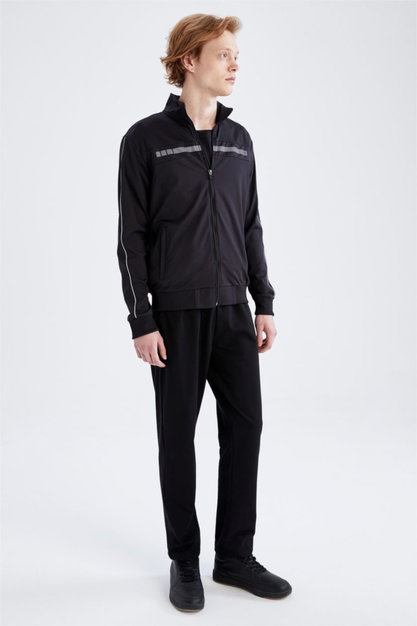 MAN Black Slim Fit Long Sleeve Sports Cardigan