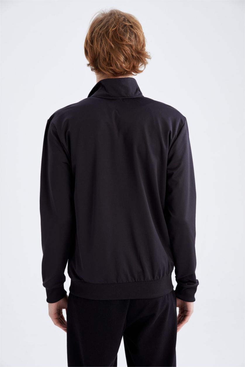 MAN Black Slim Fit Long Sleeve Sports Cardigan