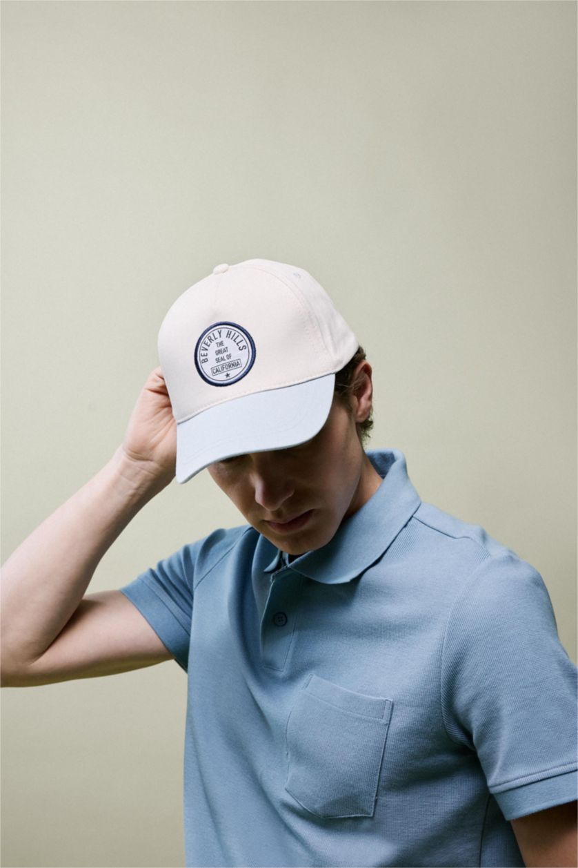 Erkek Mint Erkek Renk Bloklu Pamuklu Cap Şapka