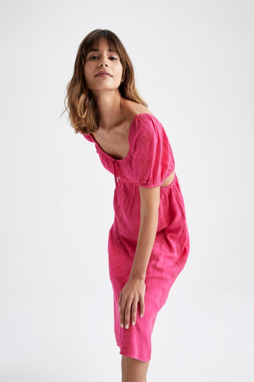 Kadın Açık Pembe Mıdı Elbise