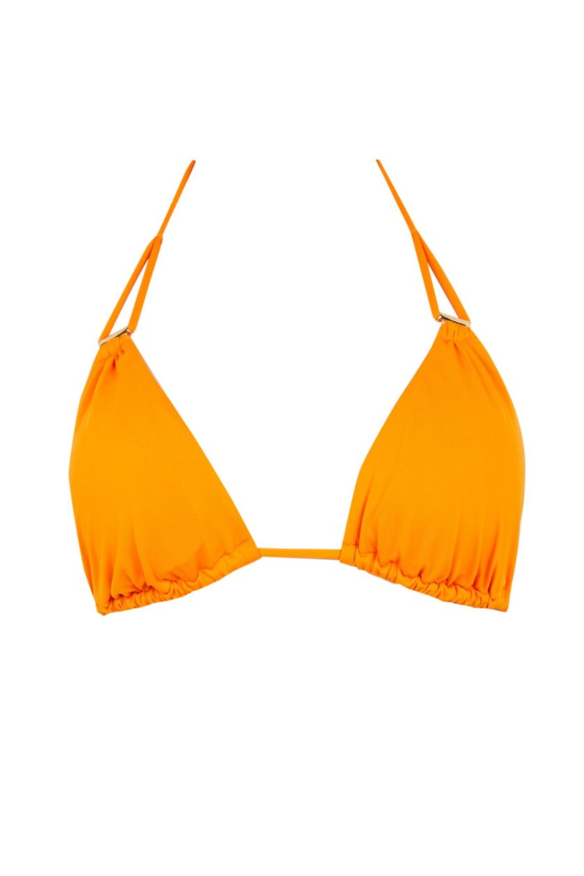 WOMAN Orange Regular Fit Triangle Bikini Top