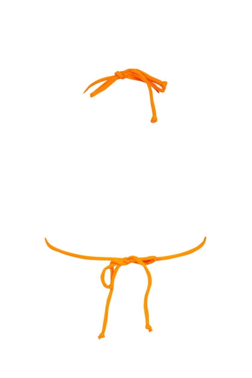 WOMAN Orange Regular Fit Triangle Bikini Top