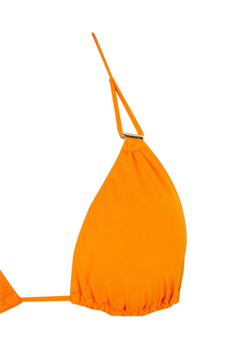 WOMAN Orange Regular Fit Triangle Bikini Top