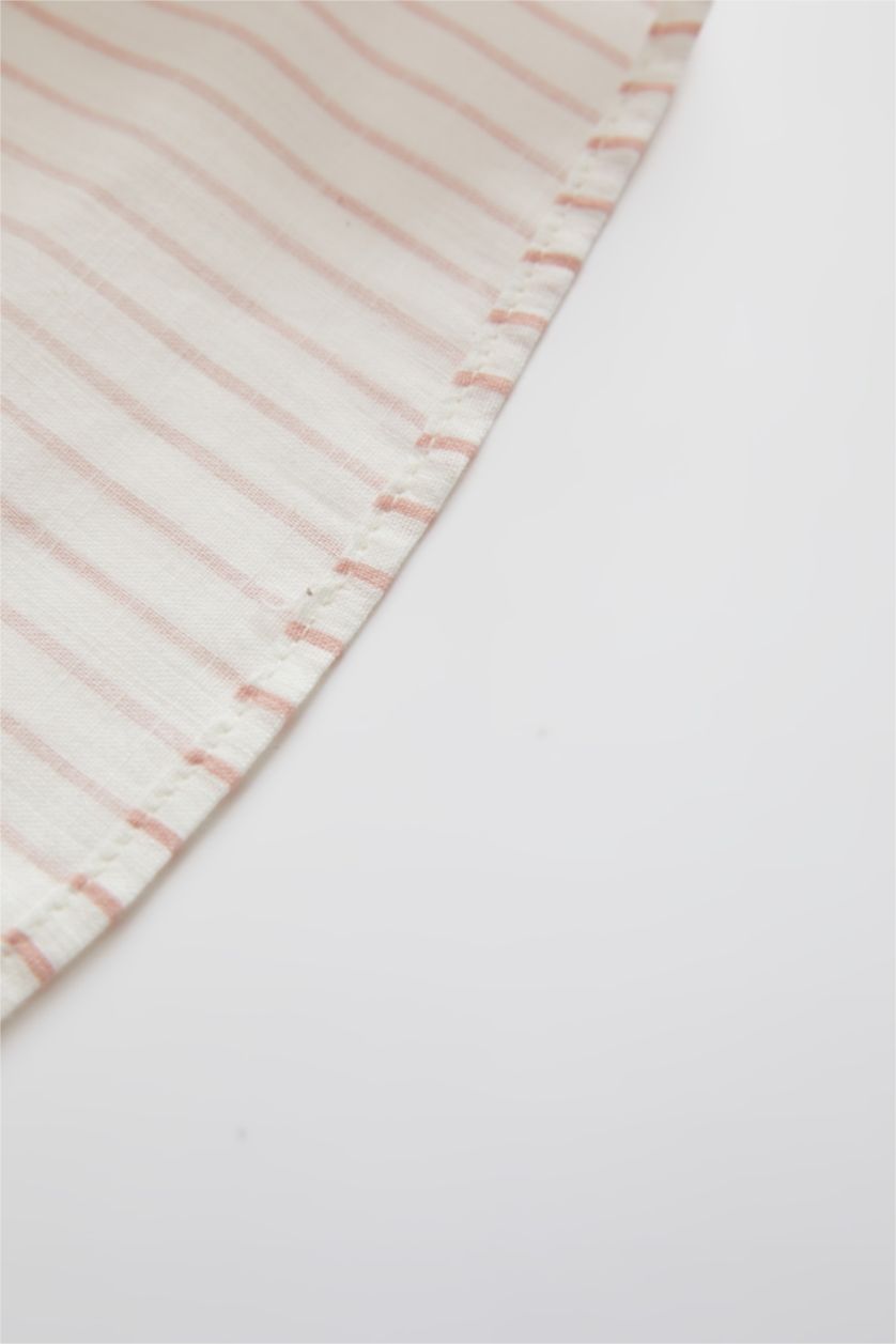 BÉBÉ GARÇON Beige Chemise en popeline de coton à manches longues et motif de lignes pour bébé garçon