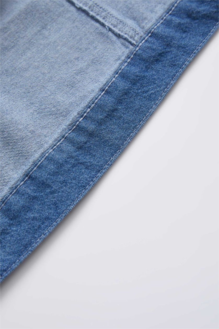 BÉBÉ GARÇON BLEU Clair Veste en jean imprimée à capuche bébé garçon