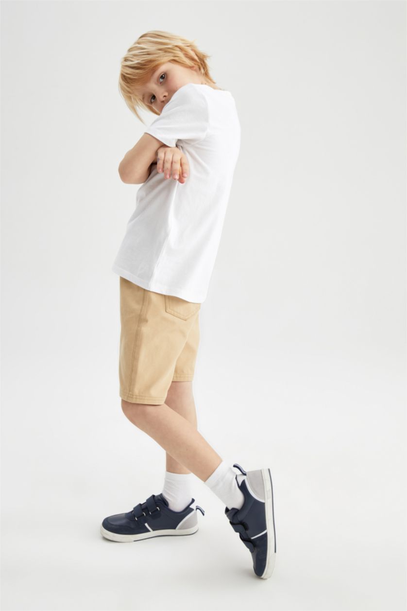 BOYS & TEENS Beige Boy Basic Bermuda Short