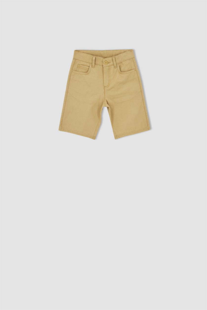 BOYS & TEENS Beige Boy Basic Bermuda Short