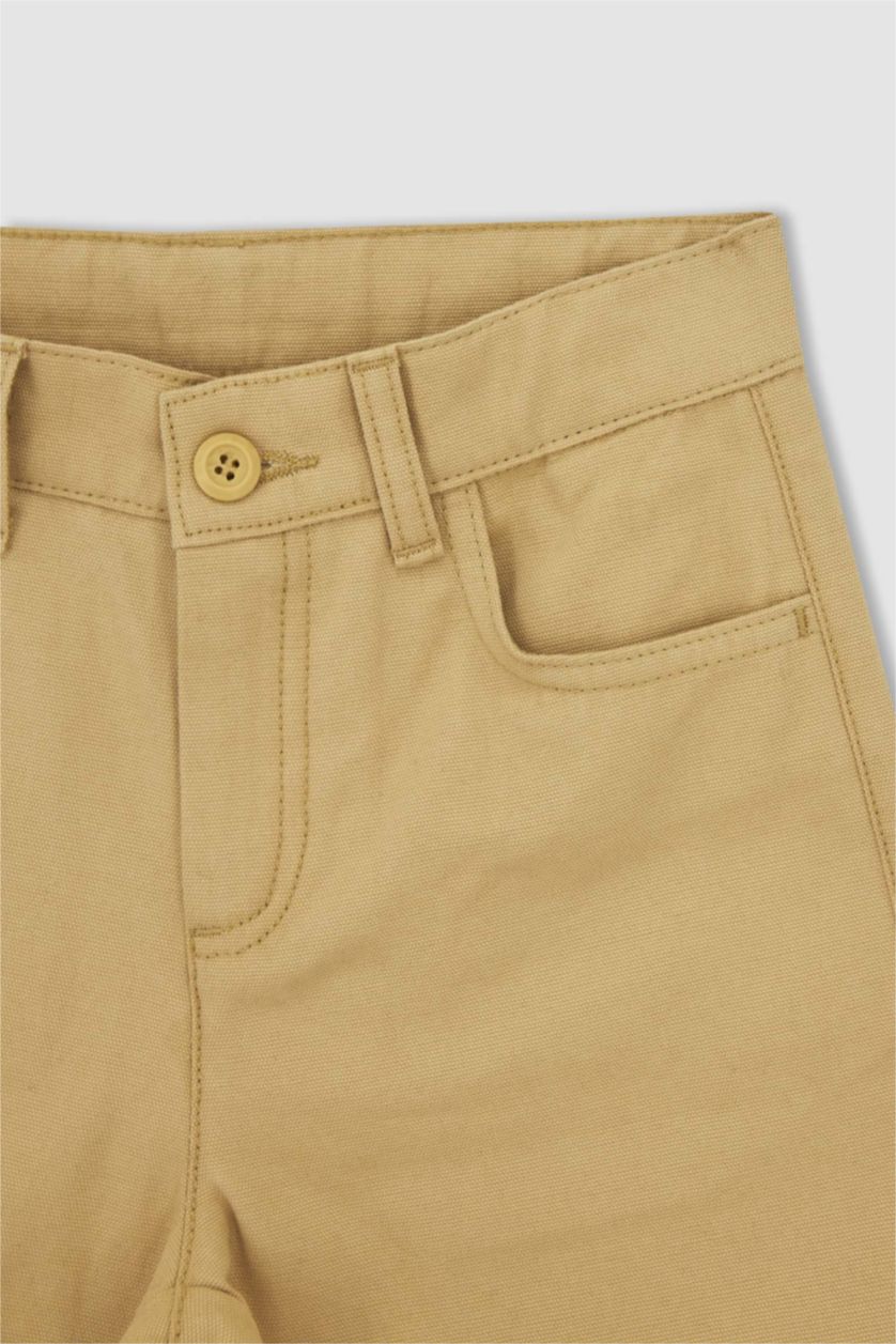 BOYS & TEENS Beige Boy Basic Bermuda Short