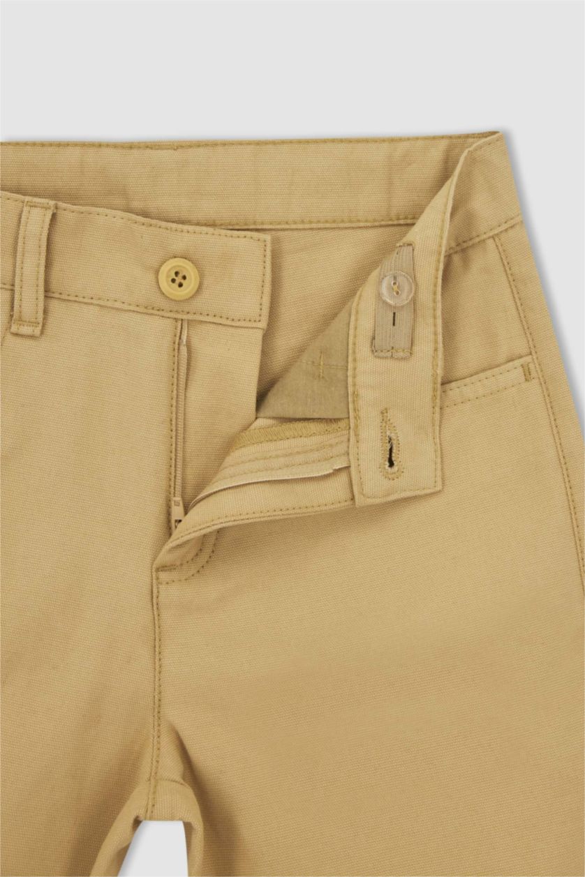 BOYS & TEENS Beige Boy Basic Bermuda Short
