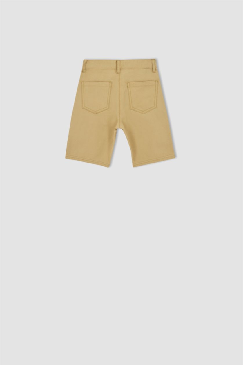 BOYS & TEENS Beige Boy Basic Bermuda Short
