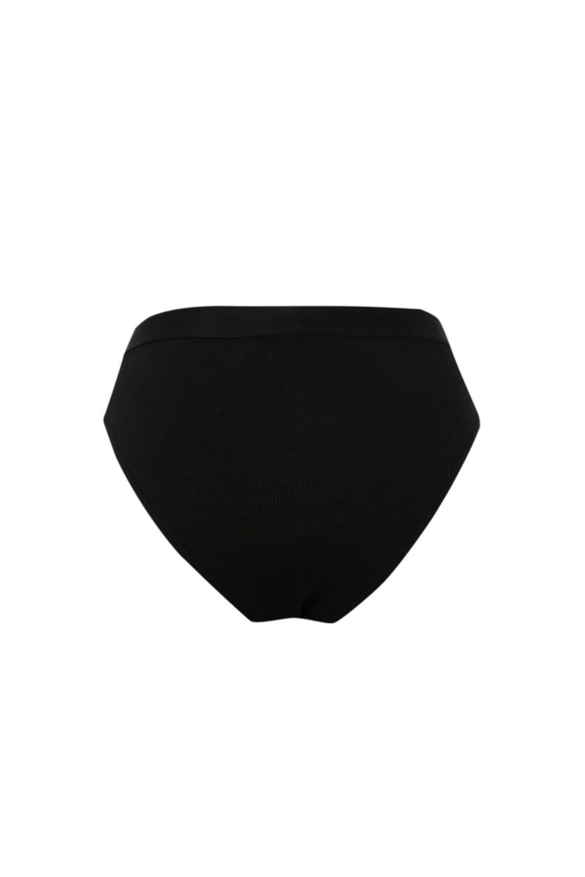 Kadın Siyah Ribana Slip Külot