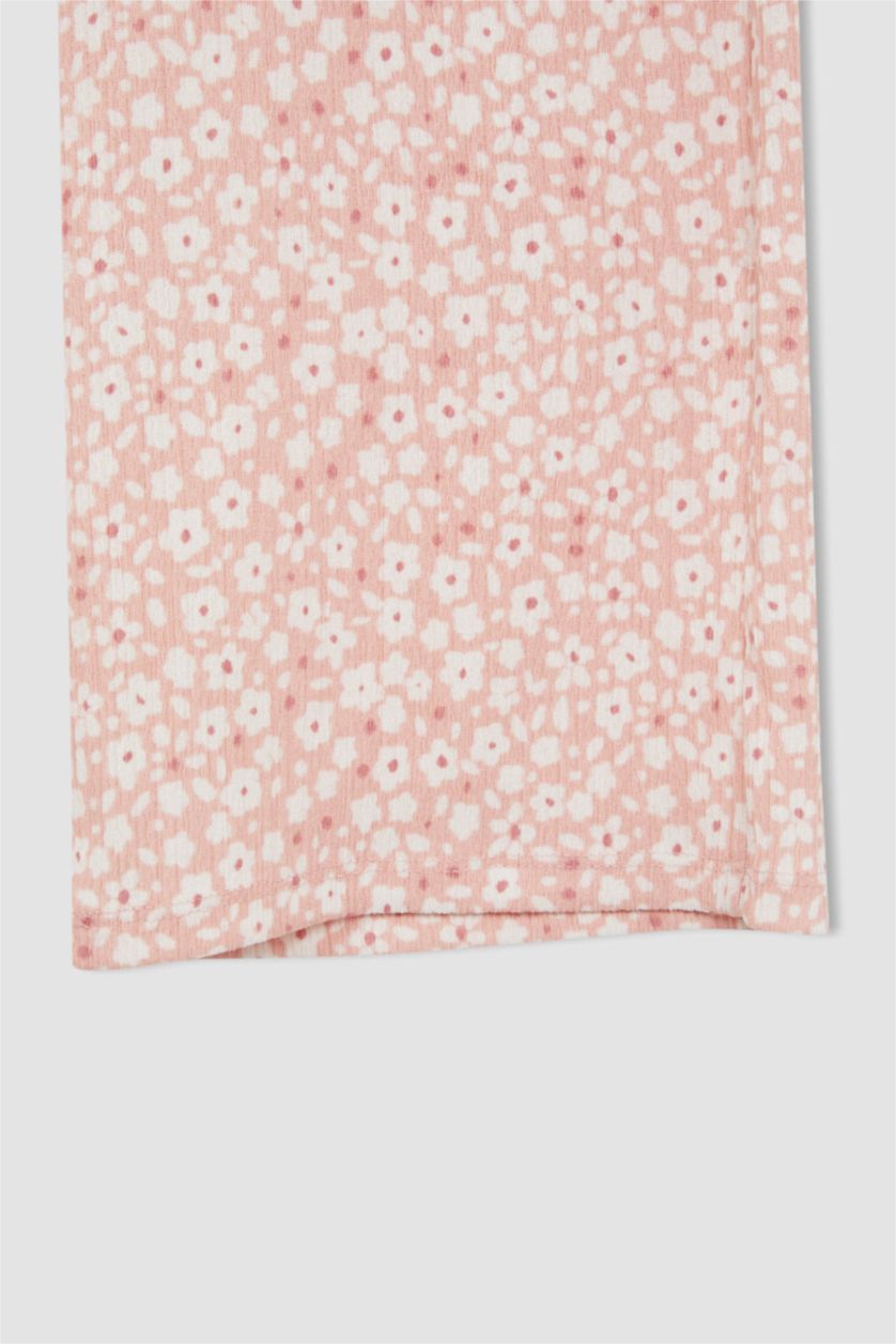GIRLS & TEENS Light Pink Girl Printed Culotte Trousers