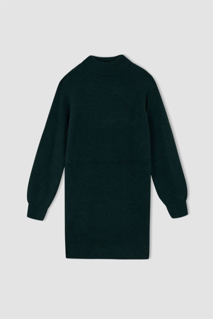 FEMME Vert Tunique Coupe Régulière Col montant