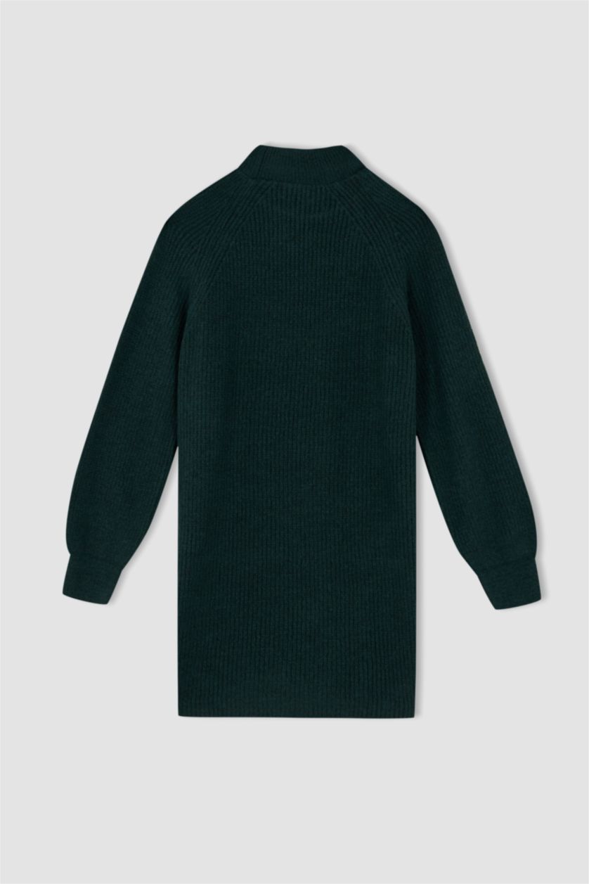 FEMME Vert Tunique Coupe Régulière Col montant