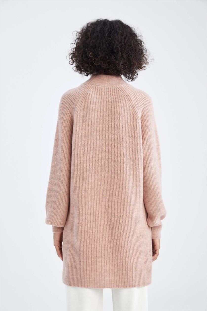 FEMME Rose Clair Tunique Coupe Régulière Col montant