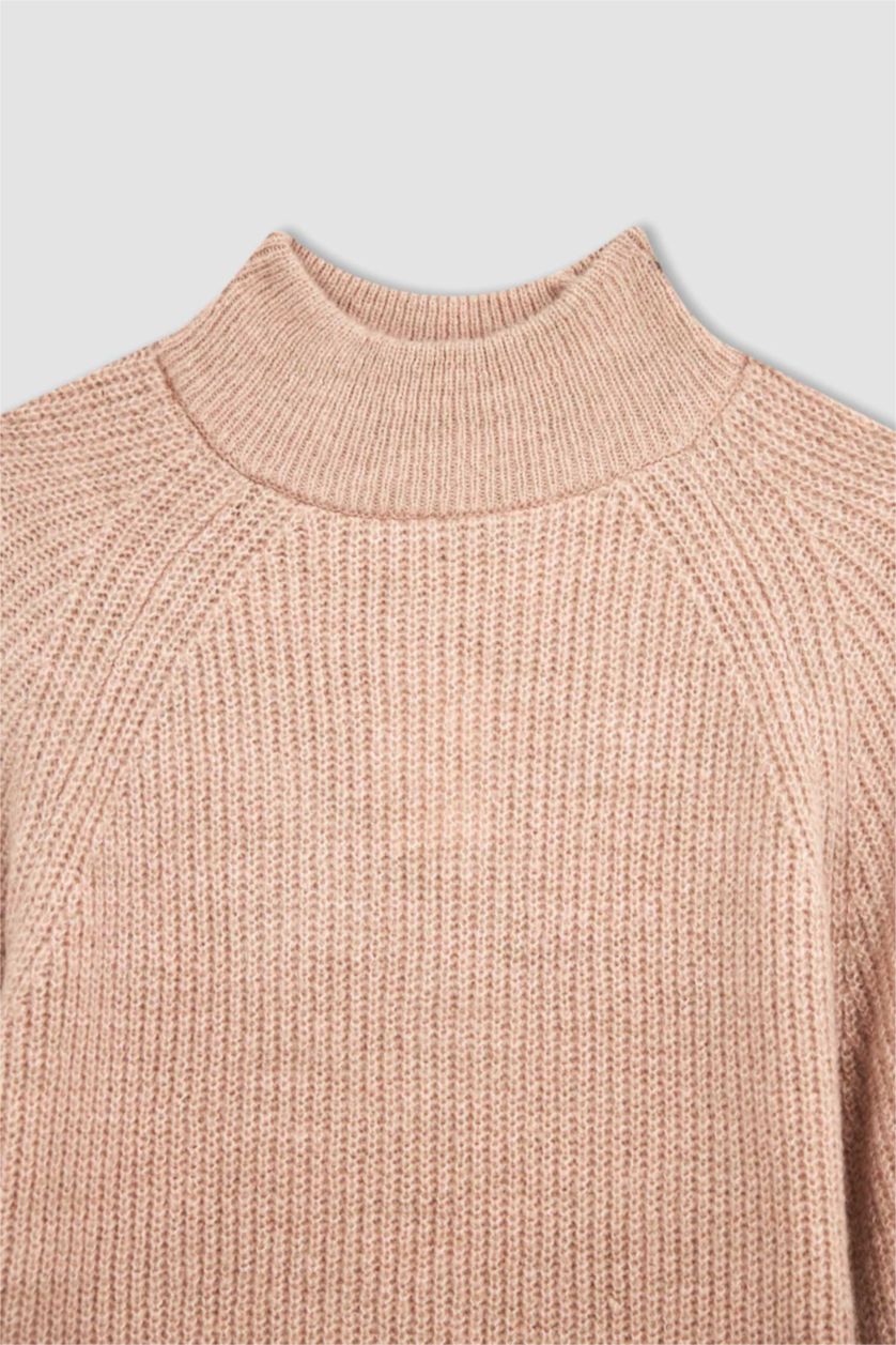 FEMME Rose Clair Tunique Coupe Régulière Col montant