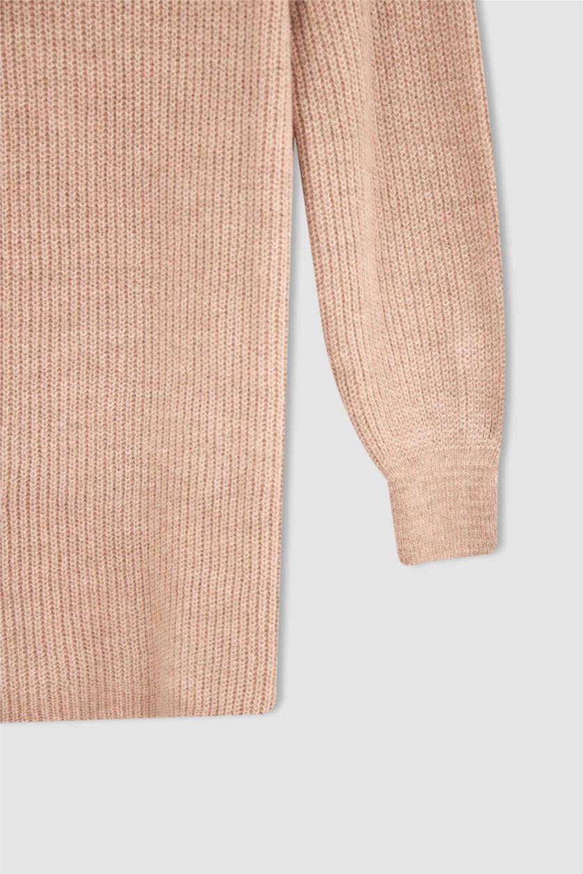 FEMME Rose Clair Tunique Coupe Régulière Col montant