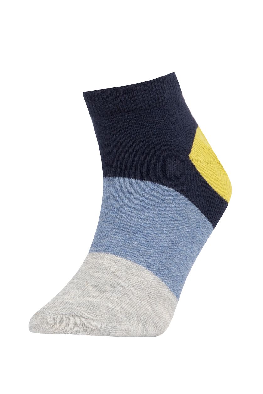Erkek Çocuk - Genç Erkek Karma Baskılı 7'li Pamuklu Patik Çorap Erkek Çocuk