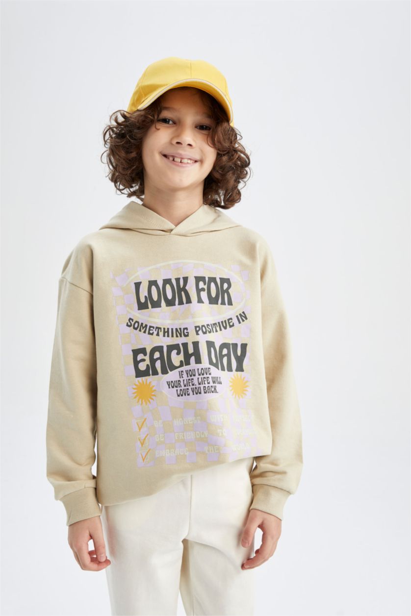 أولاد بيج سويت شيرت اوفر سايز بغطاء للرأس