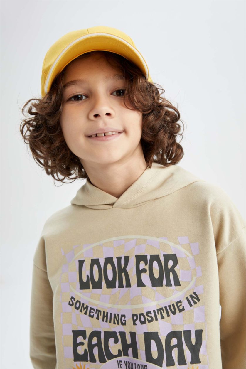 أولاد بيج سويت شيرت اوفر سايز بغطاء للرأس