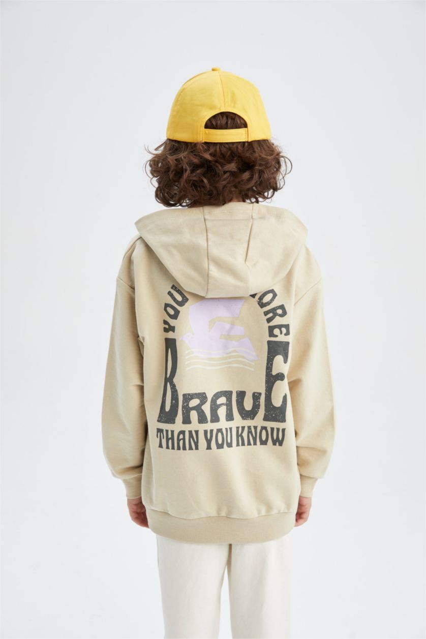 أولاد بيج سويت شيرت اوفر سايز بغطاء للرأس