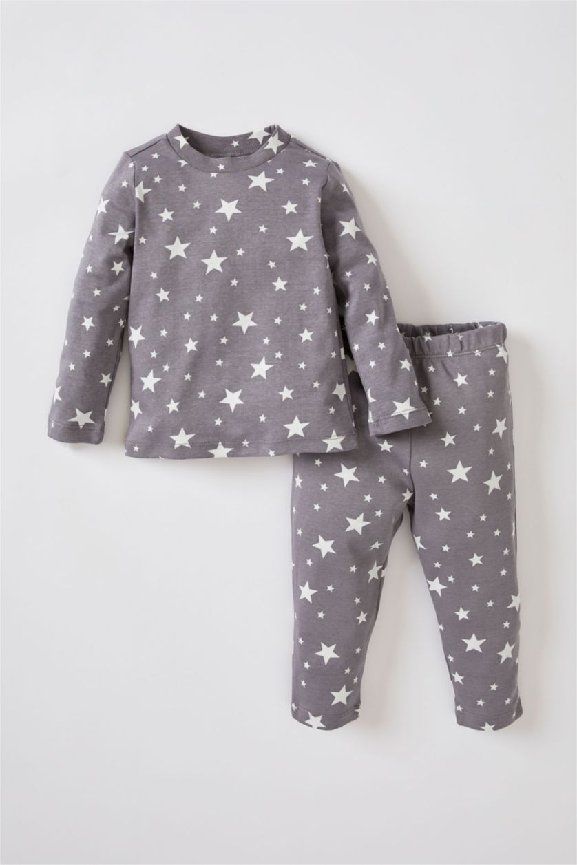 BÉBÉ GARÇON Gris Pyjama en coton biologique à manches longues et motif étoile pour bébé garçon