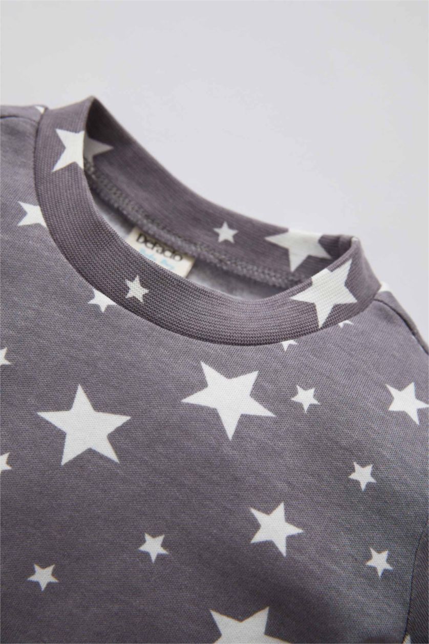 BÉBÉ GARÇON Gris Pyjama en coton biologique à manches longues et motif étoile pour bébé garçon